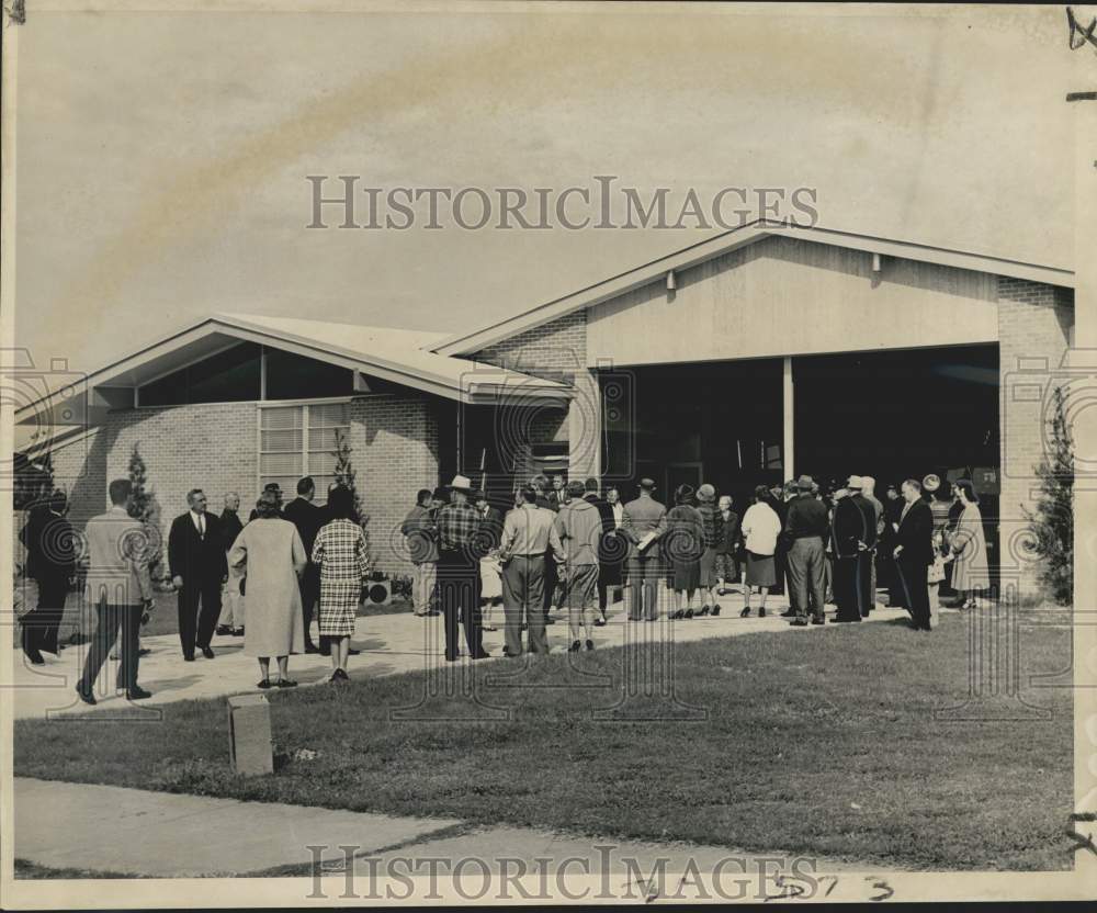 1961 Press Photo Fire House on Robert E. Lee Boulevard dedication ceremony