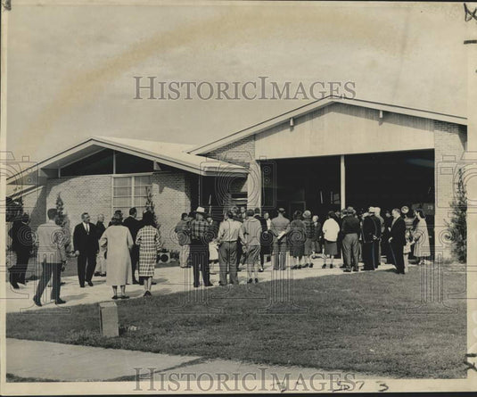 1961 Press Photo Fire House on Robert E. Lee Boulevard dedication ceremony