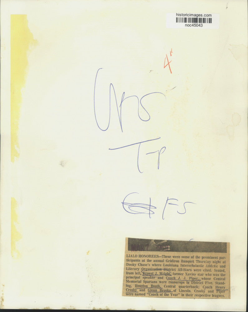 1969 Press Photo Ernest Wright and participants at Gridiron Banquet - noc45043