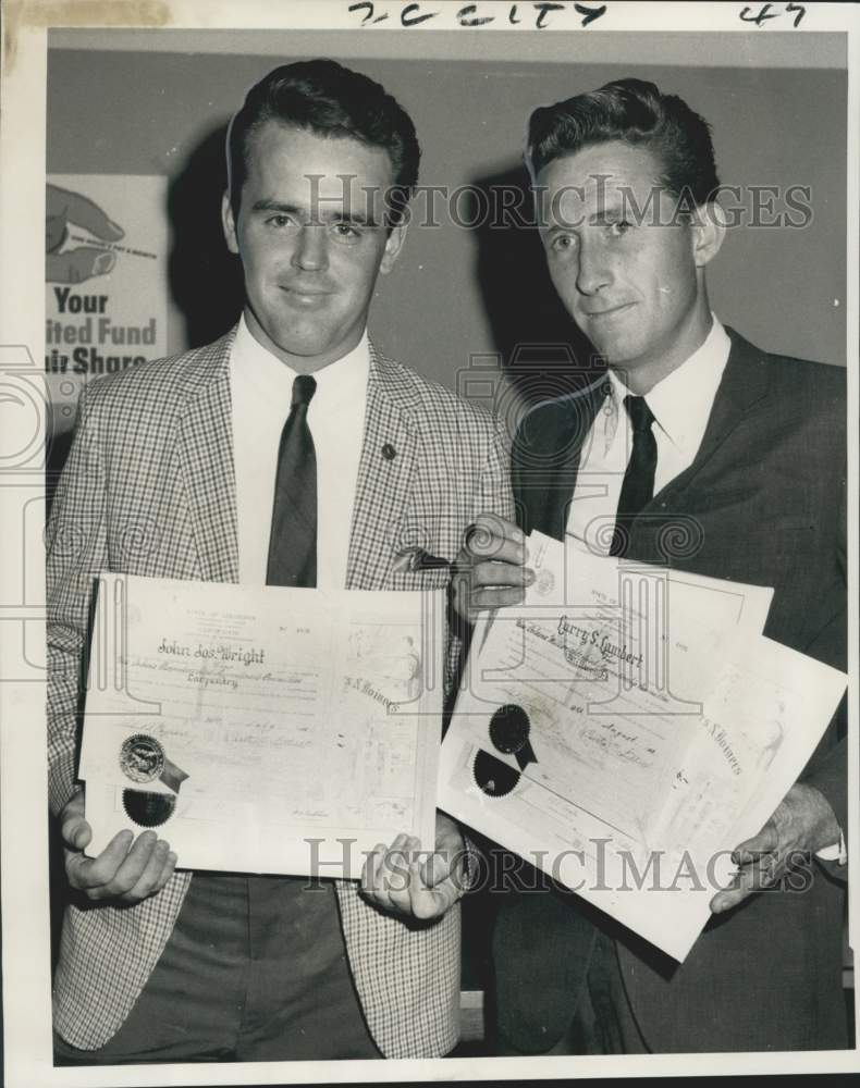 Load image into Gallery viewer, 1968 Press Photo Carpenters Local 1846 - John Wright, Larry Lambert, New Orleans
