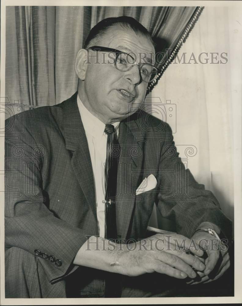 1962 Press Photo J.E. Wolfe, chief spokesman for nation&#39;s railroads - noc45077