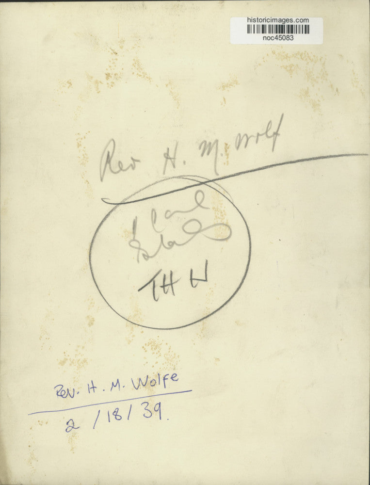 1939 Press Photo Reverend H.M. Wolfe - noc45083