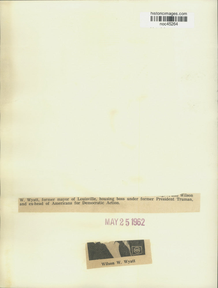 Load image into Gallery viewer, 1962 Press Photo Wilson W. Wyatt, former mayor of Louisville - noc45264
