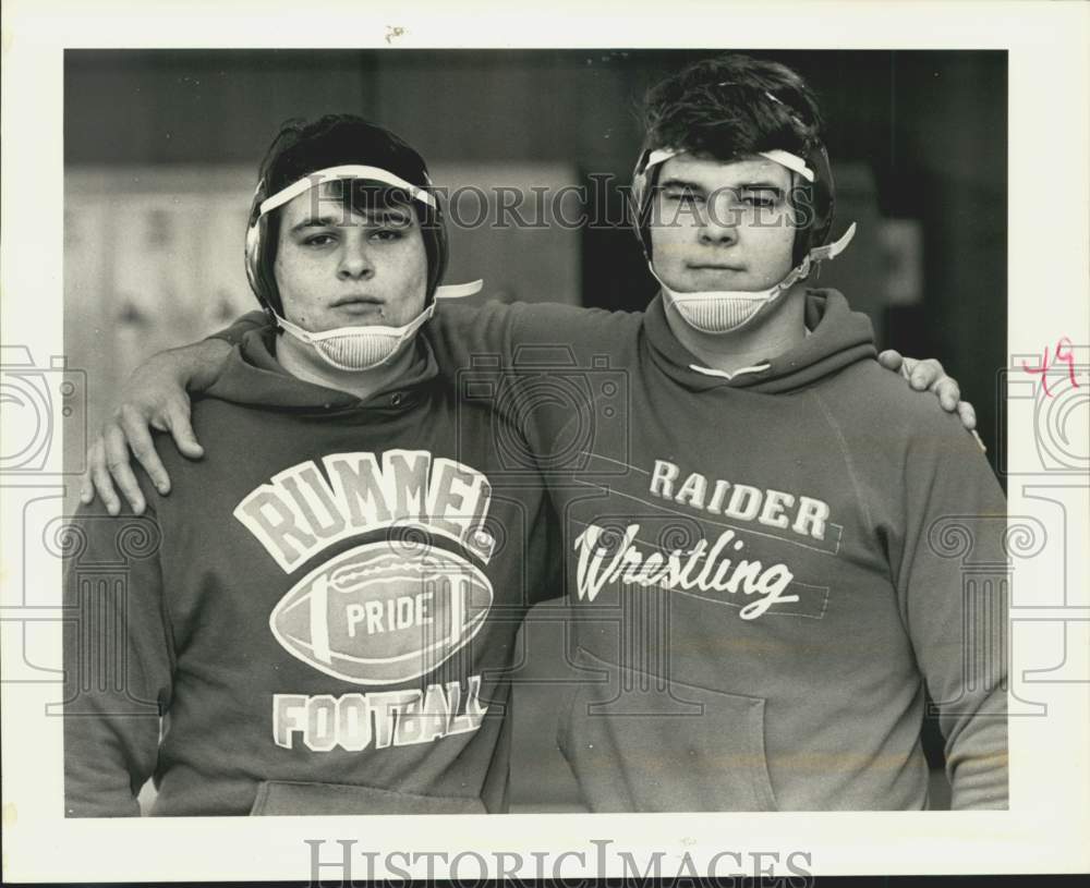 1989 Press Photo Rummel High School - Alan and Kevin Abboud, Wrestlers ...