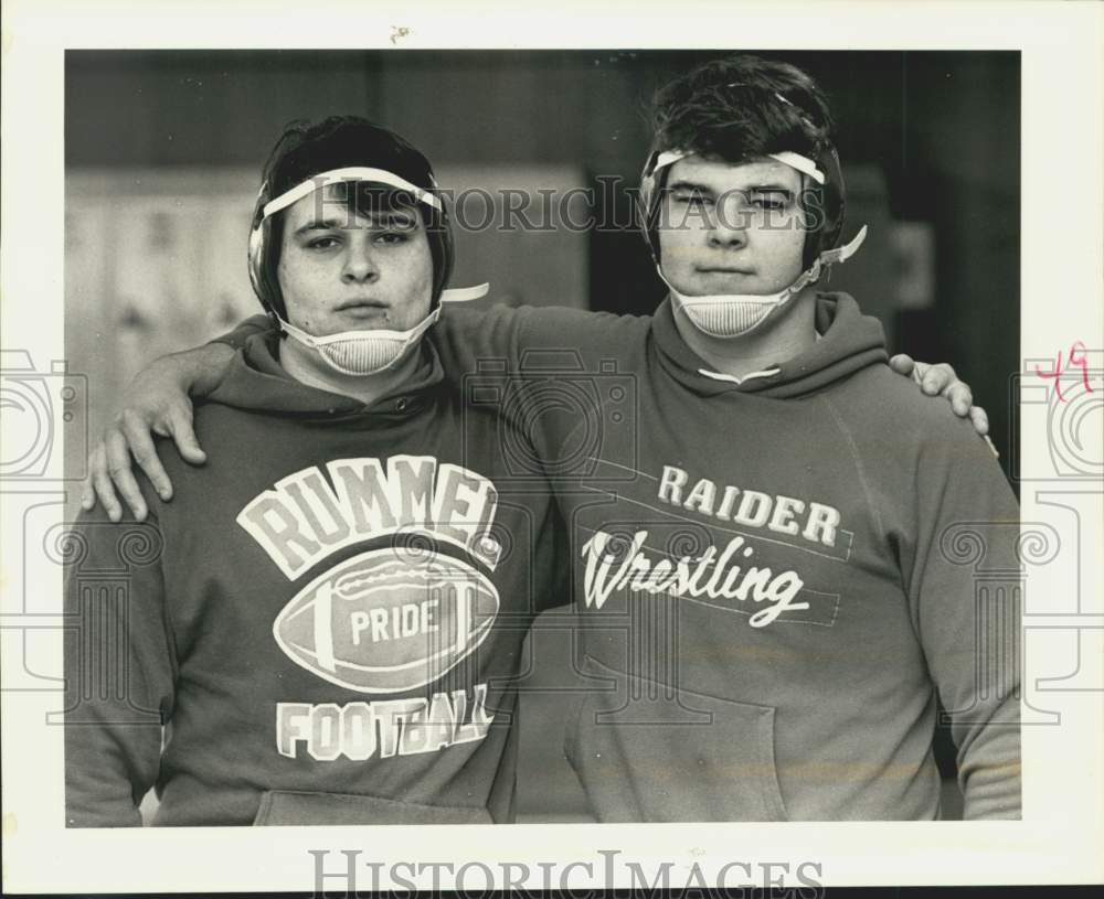 1989 Press Photo Rummel High School - Alan and Kevin Abboud, Wrestlers- Historic Images