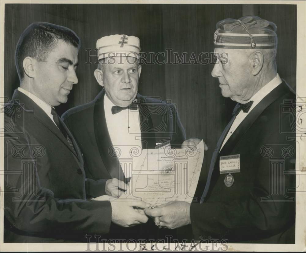 1964 Press Photo Members of Scottish Rite Masonry Temple at Awards Ceremony