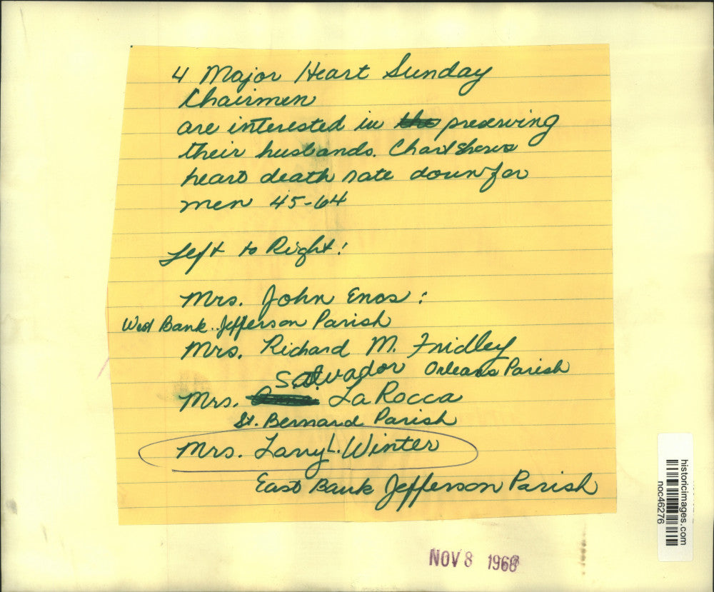 1966 Press Photo Mrs. Larry L. Winter with her Major Heart Sunday co-chairwomen