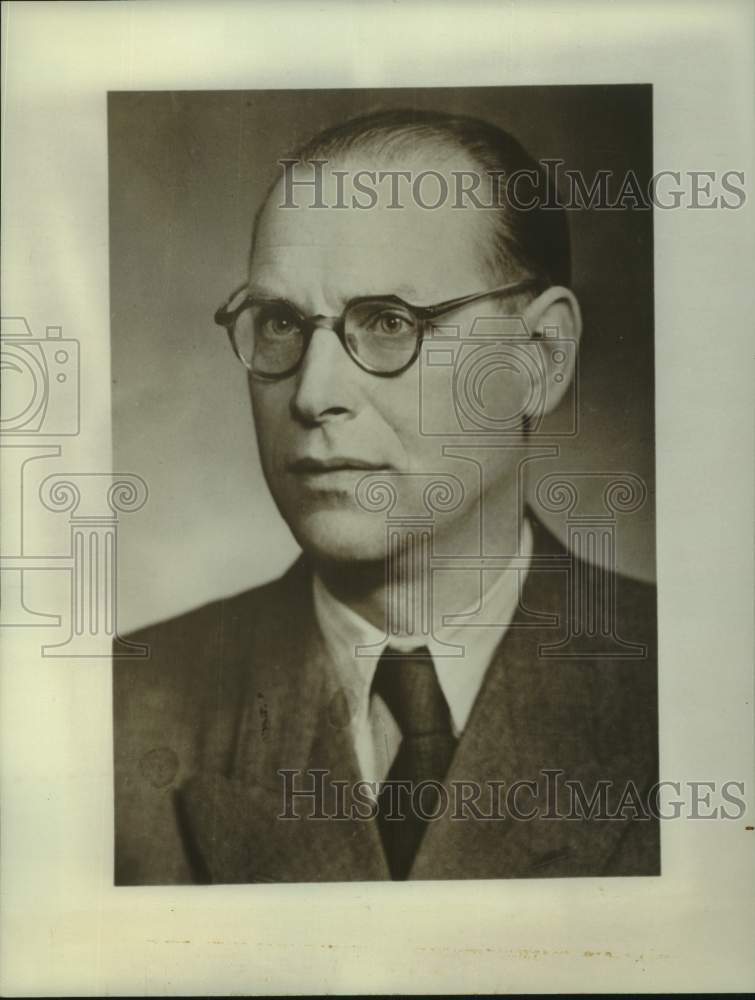 1953 Press Photo Bundersrat president Georg August Zinn in Germany - noc46616