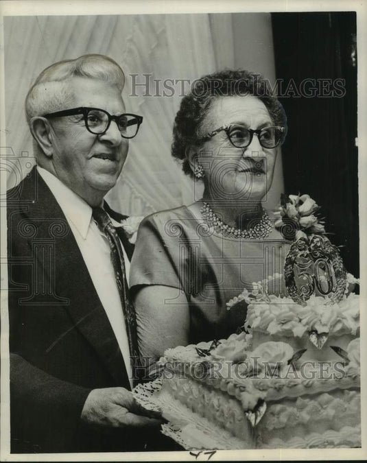 1963 Press Photo Mr. and Mrs. Joseph F. Shambra at 50th Wedding Anniversary