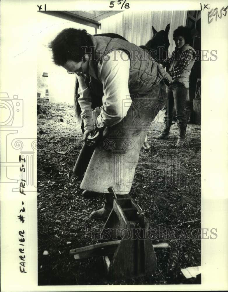 1979 Press Photo New Orleans&#39; Ron Willis, farrier, travels to his customers- Historic Images