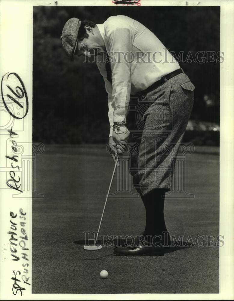 1986 Press Photo New Orleans attorney Jim Wysocki plays golf - noc47114- Historic Images