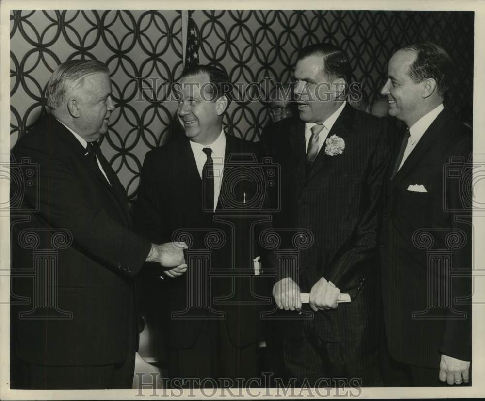 1961 Press Photo Attendees of the Seafarers International Union Dedication Event