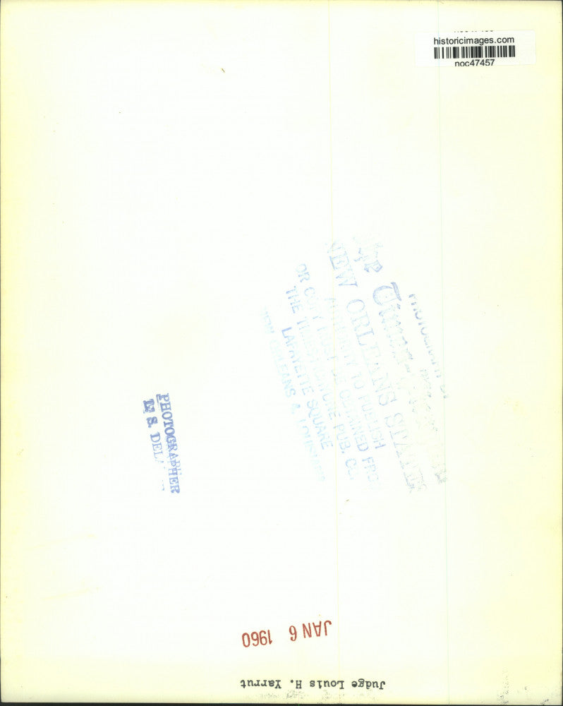 1960 Press Photo Judge Louis H. Yarrut, New Orleans, Louisiana - noc47457