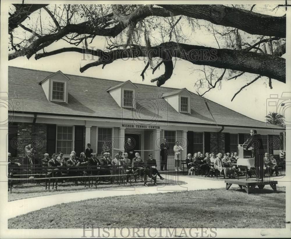 1969 Press Photo Dedication of new Wisner Tennis Center in New Orleans City Park- Historic Images