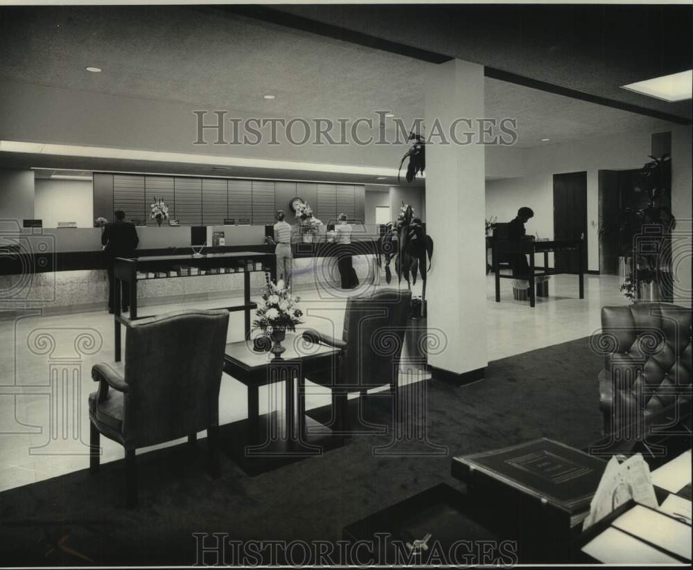 1978 Press Photo Spacious modern interior of Whitney&#39;s new Plaza Branch