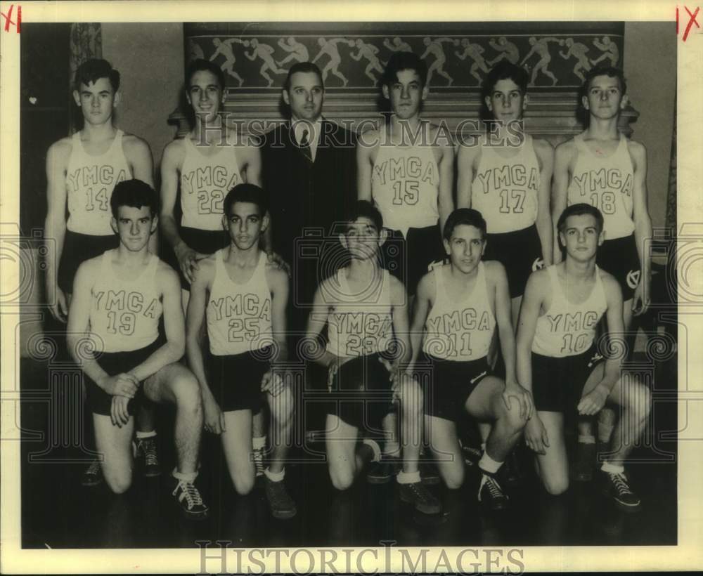 1940 Press Photo YMCA basketball team circa 1940&#39;s - noc48785- Historic Images