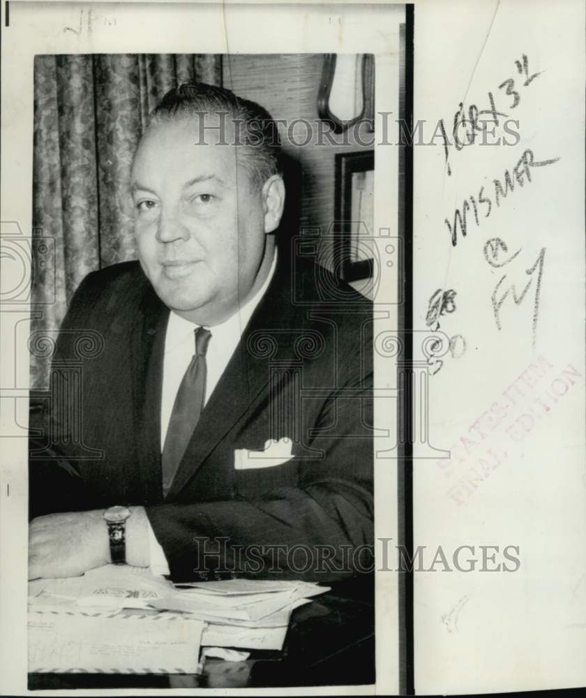 1967 Press Photo Harry Wismer, sports announcer and one founder of NFL- Historic Images