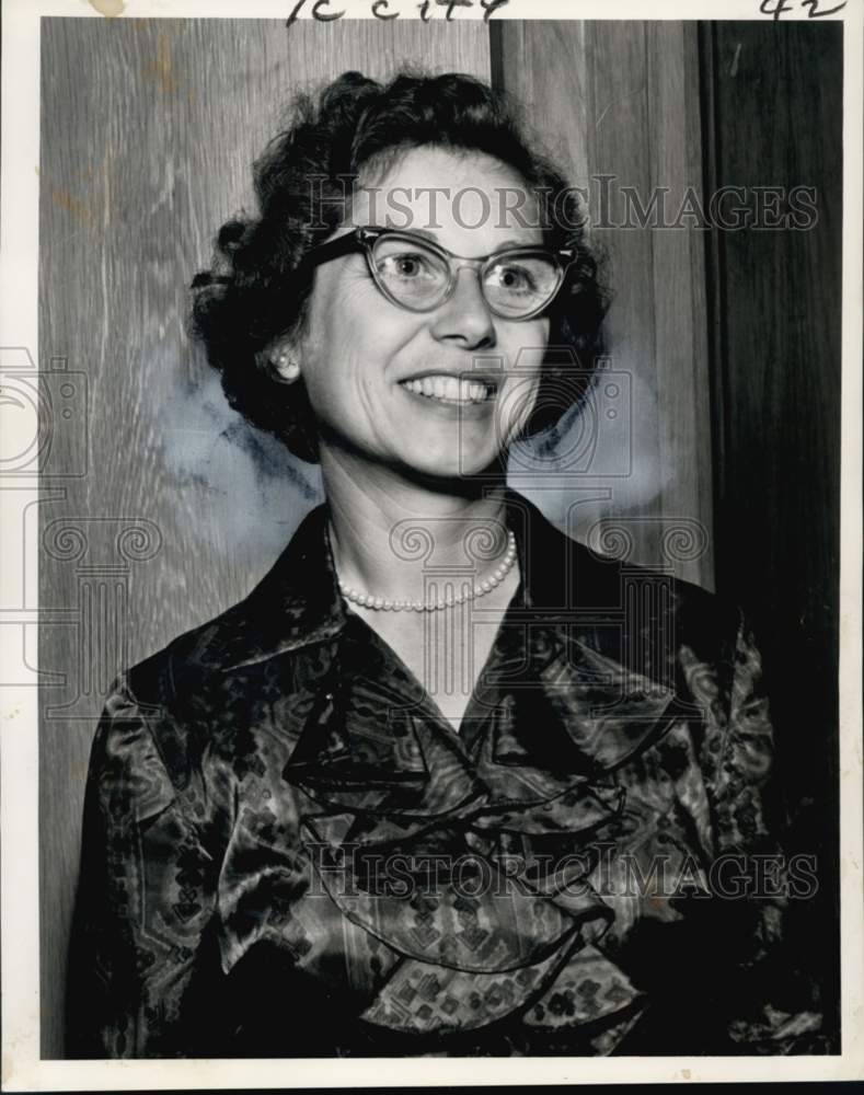 1962 Press Photo Mrs. Shaw, president Louisie S. McGehee School Parents League- Historic Images