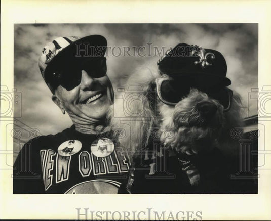 1995 Press Photo Henry Warden with Poodle, New Orleans, Louisiana - noc53267
