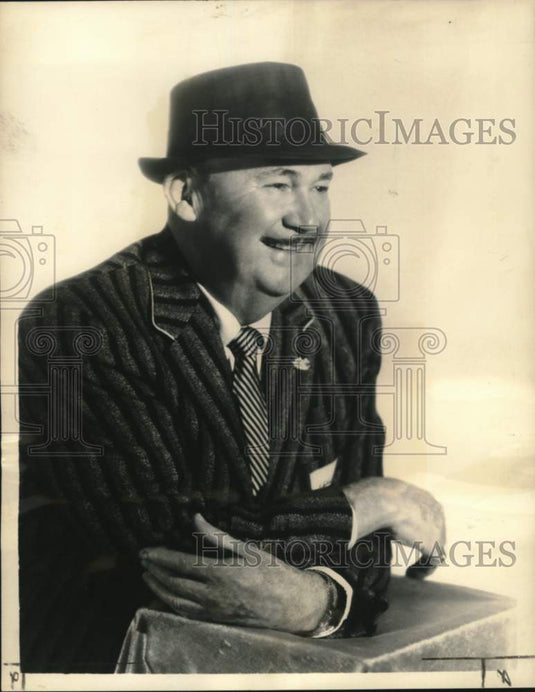 1963 Press Photo Paul Whiteman, director of Daytona Speedway - noc54316- Historic Images