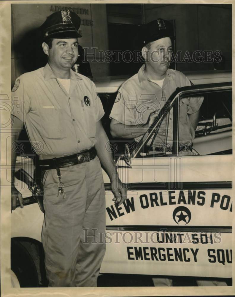 Load image into Gallery viewer, 1963 Press Photo Patrolman Thomas J. Kelly &amp; Patrolman James Bert Walden

