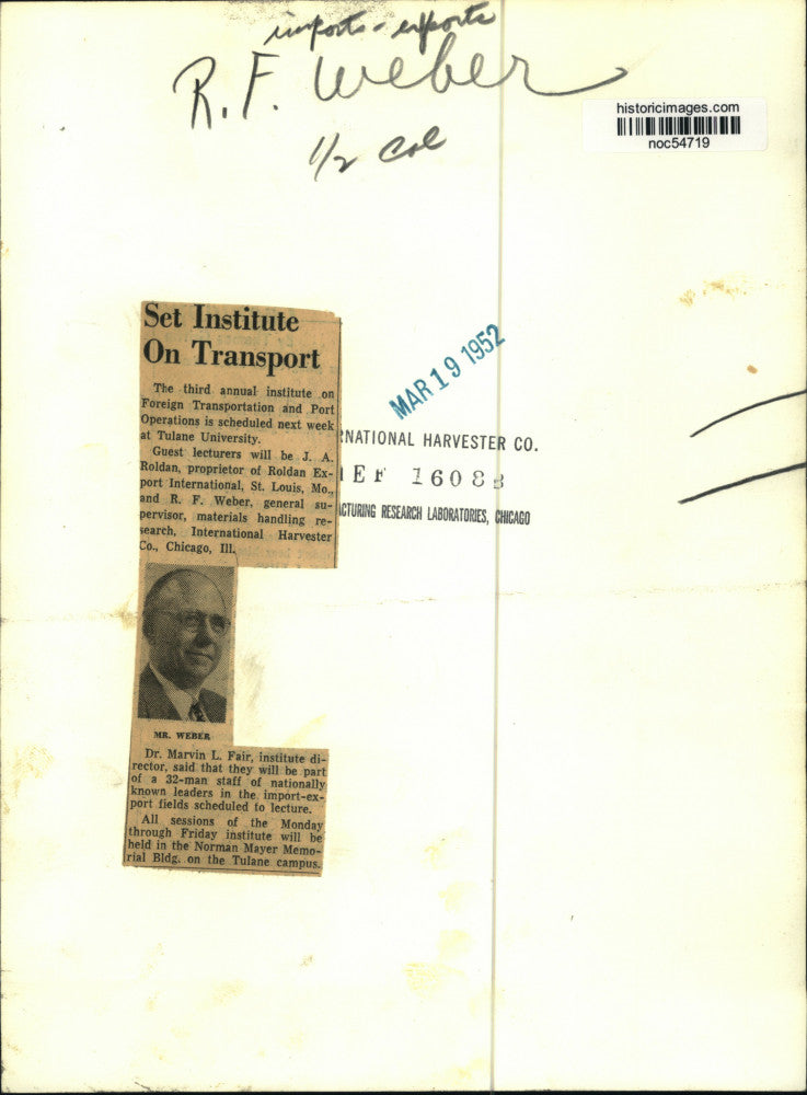 1952 Press Photo J. A. Roldan, proprietor of Roldan Export International
