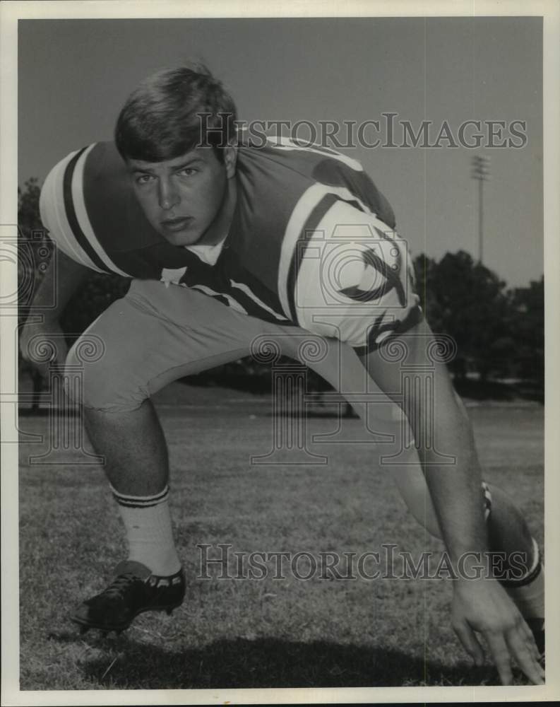 1971 Press Photo Jerry Simpson, Front Offensive Guard Football Player, Arcadia- Historic Images