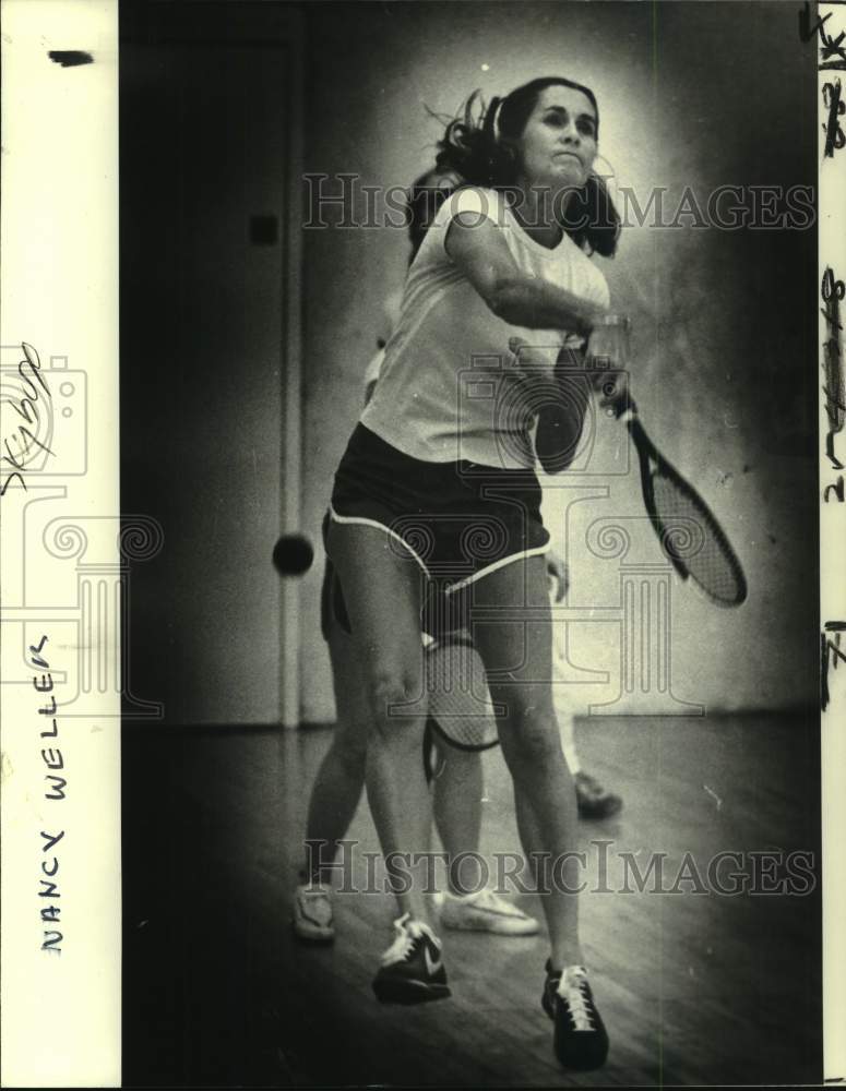 1979 Press Photo Raquetball Player Nancy Weller in Game - noc55210- Historic Images