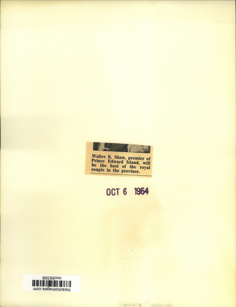 1964 Press Photo Walter R. Shaw, premier of Prince Edward Island - noc56358