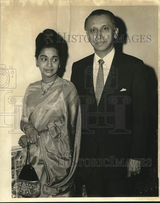 1969 Press Photo Ambassador Oliver Wierasinghe and his wife Christabel