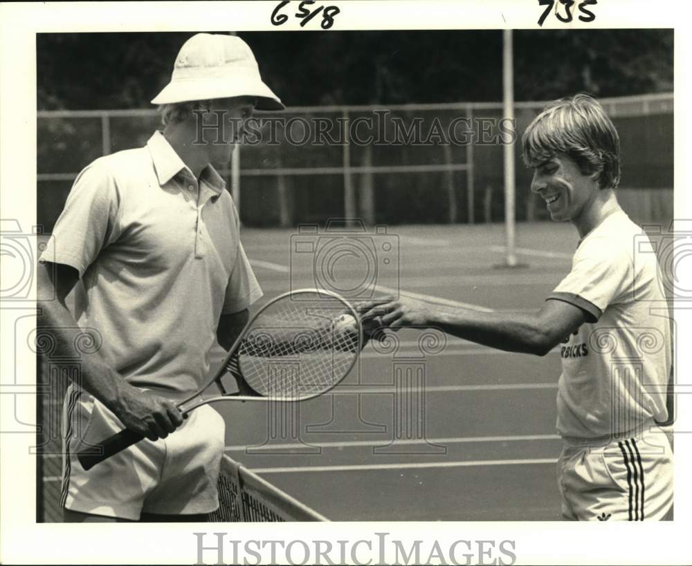 1982 Press Photo Tim Siegel on tennis court - noc57193- Historic Images