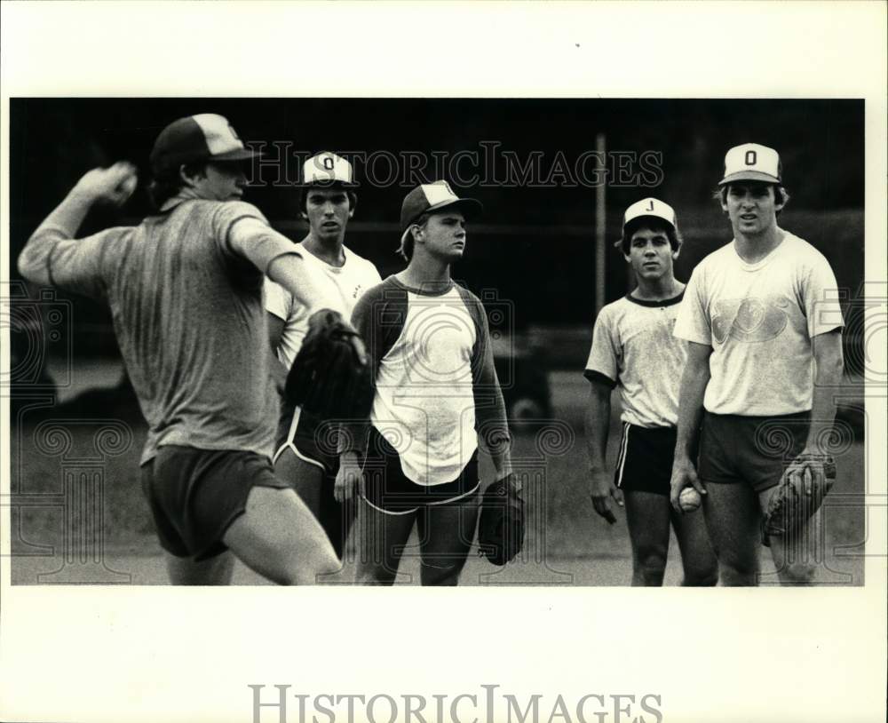 1980 Press Photo Dickie Weitz at baseball practice - noc57415- Historic Images