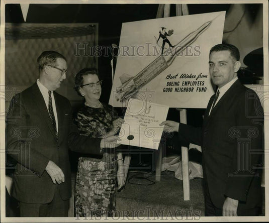 1962 Press Photo Edgar Bright Jr., Gladys Schille & James West at U. F. Luncheon