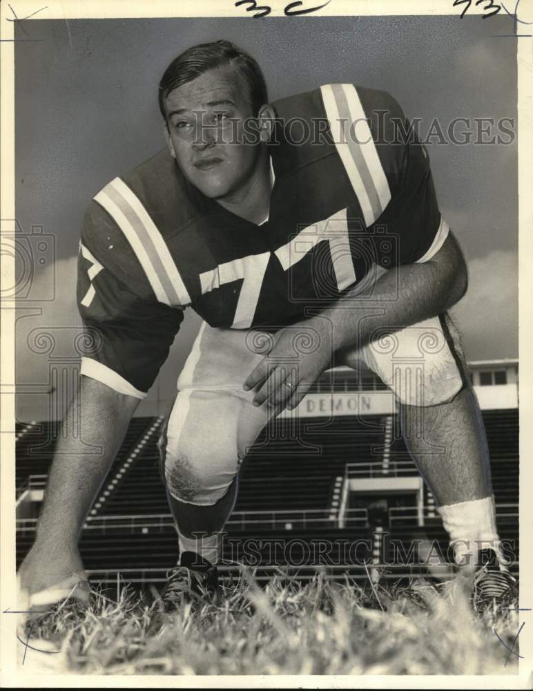 Press Photo Neal Simmons, football player Baton Rouge - noc57979- Historic Images