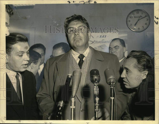 1956 Press Photo Dimitri Sheplov, Soviet foreign minister at NY press conference