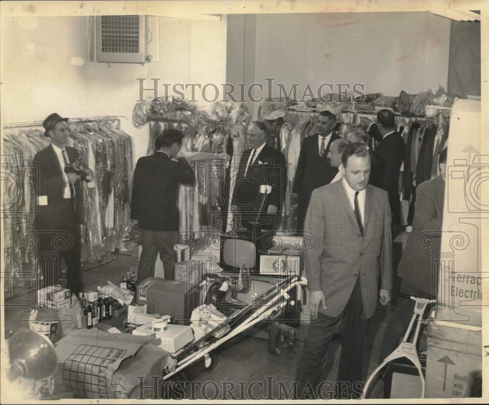 1964 Press Photo Variety of items stolen purchased by undercover agents