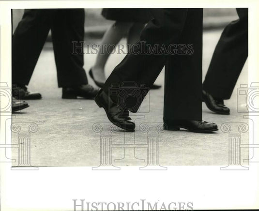 Press Photo Students Shoes-Hahnville High enthusiastic about ROTC program- Historic Images