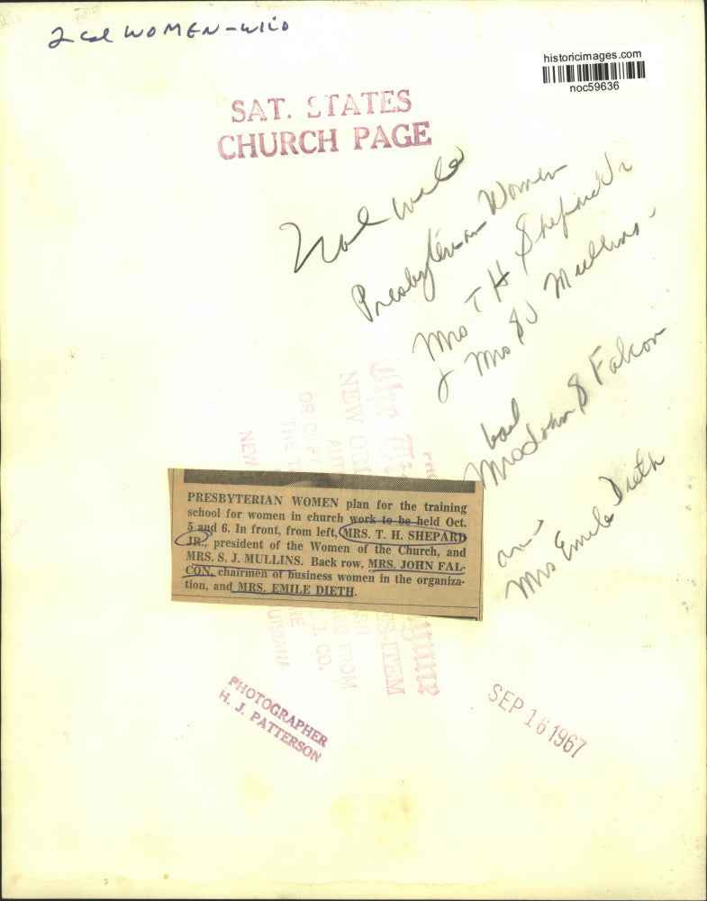 1967 Press Photo Women plan for the Training School for Women in Church Work.