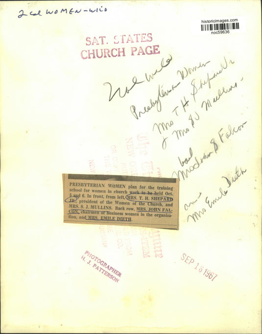1967 Press Photo Women plan for the Training School for Women in Church Work.