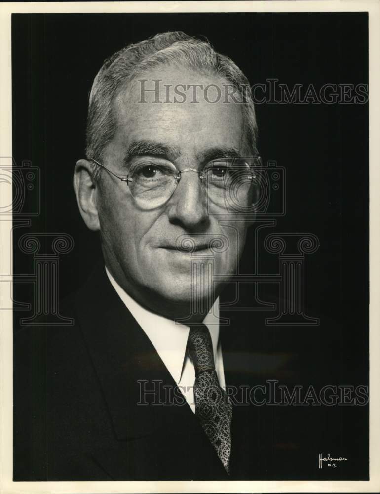 1954 Press Photo Firestone Company vice-president John J. Shea in Akron, Ohio