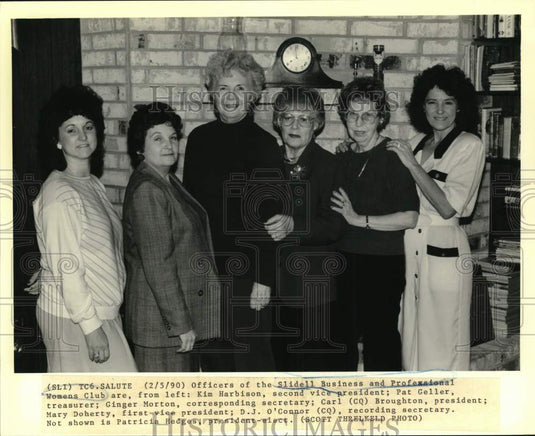 1990 Press Photo Slidell Business and Professional Womens Club officers