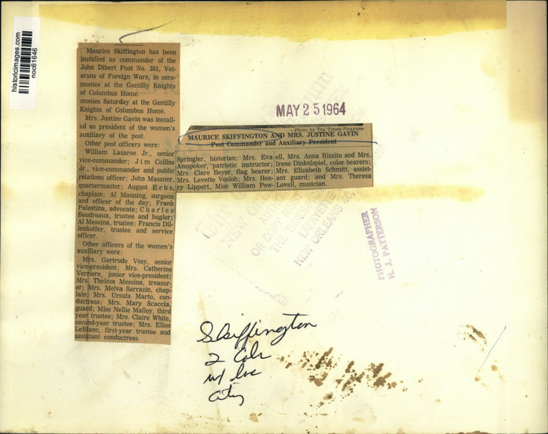 Load image into Gallery viewer, 1964 Press Photo New officers of John Dibert Post 351 Veterans of Foreign Wars
