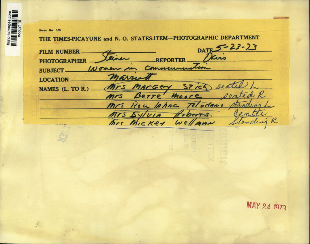 1973 Press Photo Women in Communication meeting at Marriott Hotel - noc62115