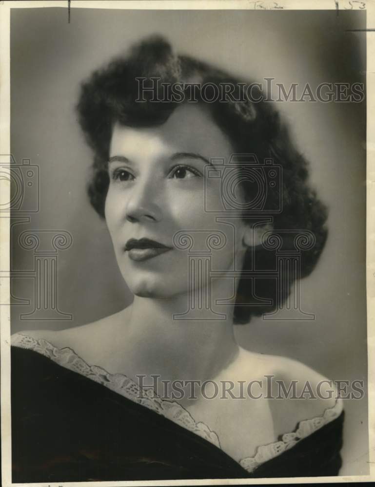 1950 Press Photo Annamae Stieffel, Debutante - noc62126