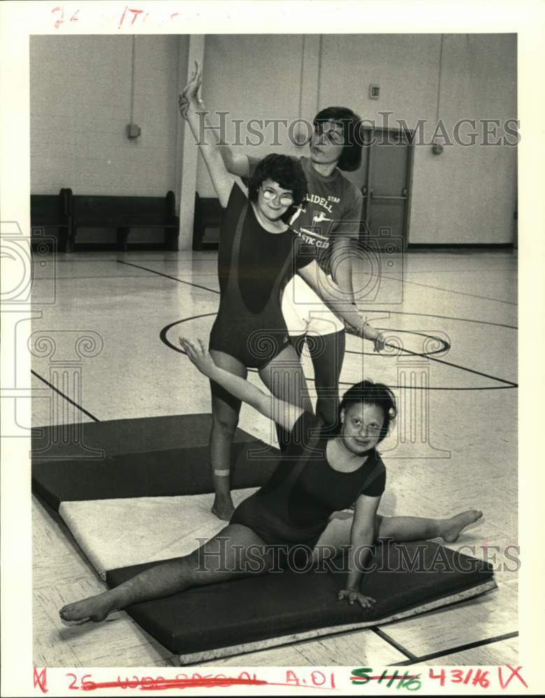 1986 Press Photo Giselle Trapani practices for the Special Olympics. - noc62216- Historic Images