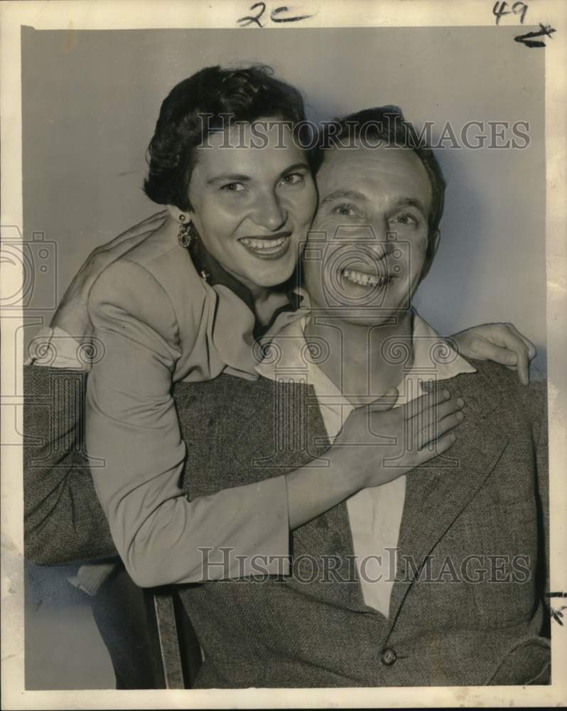Load image into Gallery viewer, 1956 Press Photo Mrs. Joseph Stern &amp; her brother Mr. Joseph Sarvnavi.
