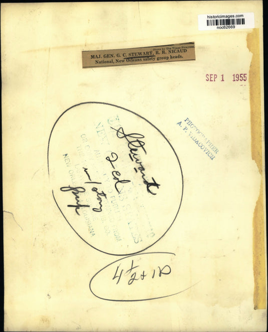 1955 Press General G.C. Stewart, R.R. Nicaud, New Orleans Safety Group