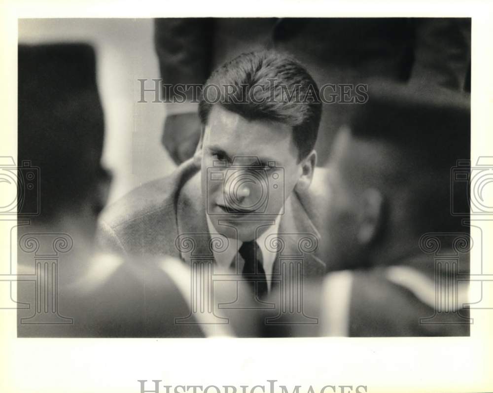 1989 Press Photo Joey Stiebing, Archbishop Shaw head basketball coach- Historic Images