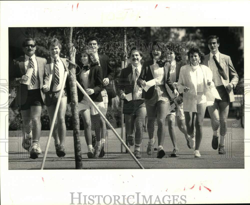 1986 Press Photo Fun Run Participants for the Special Olympics - noc62912- Historic Images