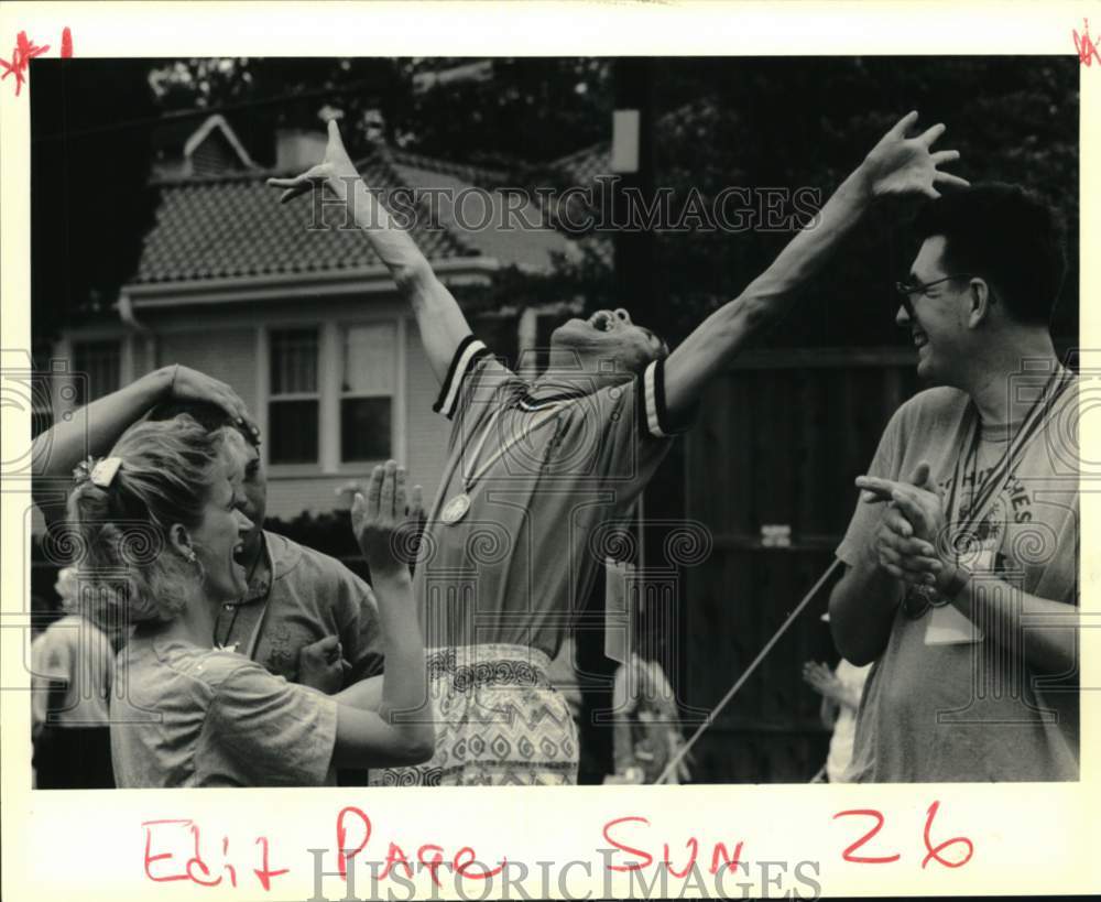 1990 Press Photo Winners awarded during the Special Olympics - noc62921- Historic Images